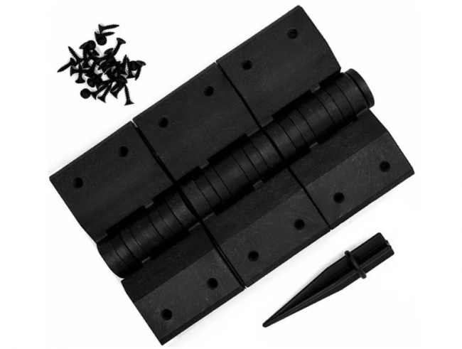 Угловой элемент поворотный 60-300 град., пластик. 300х30мм.Чёрный